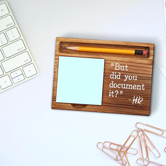 vizuzi Thank You HR Sticky Note Holder, Funny Human Resources Gifts, HR Gifts for Coworkers, HR Retirement Graduation Appreciation Gifts for Women, Men, Self-Stick Note Pad Holders ZSS21