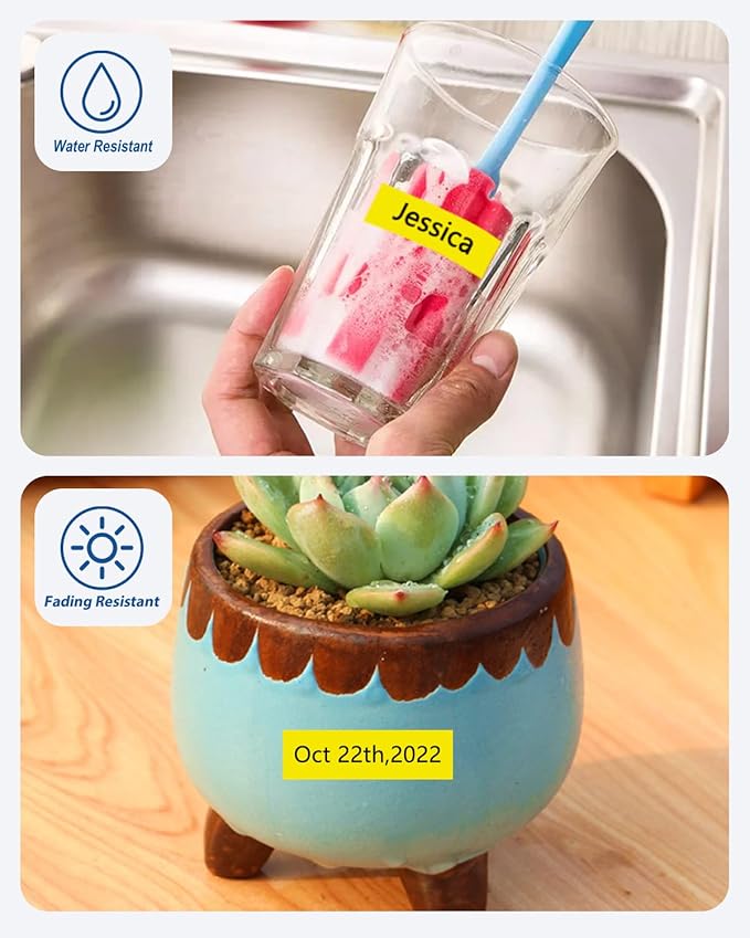 Tze Tz Tape 24mm 0.94 Laminated Yellow Compatible for Brother P Touch Label Maker Tape TZe-651 TZe651 Label Tape for PT D600 D610 P710BT P910BT, Black on Yellow, 0.94 Inch x 26.2 Feet, 3-Pack