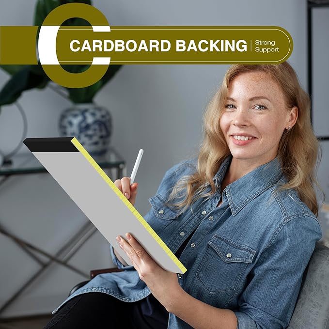 12 Pack Legal Pads 8.5" x 11" College Ruled Yellow Note Pads 8.5 x 11 Inch Micro-Perforated Notepad 600 Sheets in Total Lined Writing Paper Notebook for Office, School Supplies & To-Do Lists