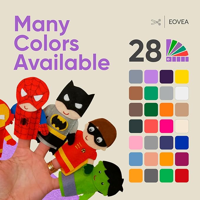 EOVEA | Acrylic Felt Fabric by The Yard - Non-Stiff, Soft Material - 72" Wide - 1.6mm Thick Felt Sheets for DIY Crafts, Sewing, Upholstery, Cushion, Padding(Lavender, 5 Yard)