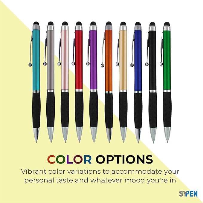 SyPen Custom Personalized Pens with Name or Logo - 300 Bulk Pack Customized Pens for Business, Pen/Stylus Combo