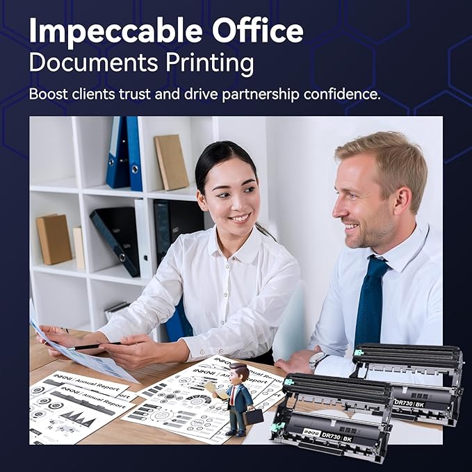 Compatible DR730 Drum Unit Replacement for Brother DR-730 TN760 Toner Compatible with MFC-L2710DW MFC-L2750DW HL-L2395DW HL-L2370DW HL-L2350DW HL-L2390DW DCP-L2550DW Printer (2 Pack, NOT Toner)