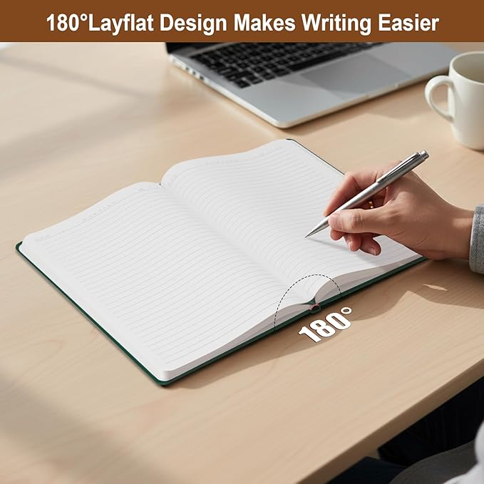 Vivin B5 College Ruled Notebook for Work,6.9"x9.8" Leather Hardcover Journal,192 Pages Professional Lined Notebook for Office & Business