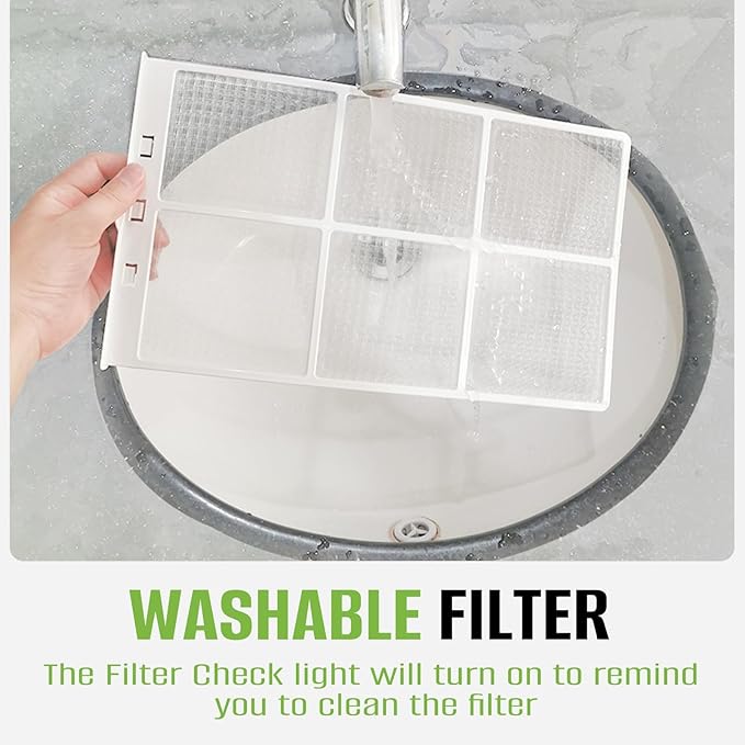 WiFi Enabled 8,000 BTU Window Air Conditioner, Smart Window AC Unit with Remote and Washable Filter, Energy Saving AC for Home, Bedroom, Cools up to 350 Sq. Ft