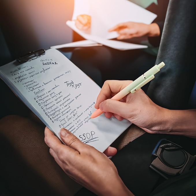 Gel Pens, 5Pcs Smooth Writing Medium Point 0.7mm Pens for Journaling, Black Ink Cute Stationary Office Desk Accessories, Aesthetic School Office Supplies for Women (5Pcs Gradient-Black Ink)