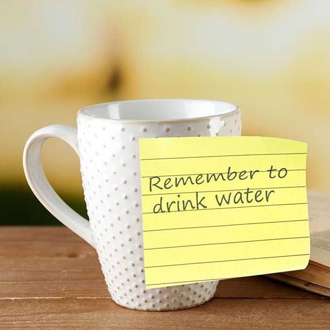 48 Pack 3840 Sheets Lined Sticky Notes 3X3 in Ruled Self Sticky Note Pads 80 Sheets/pad Colorful Sticky Notes with Lines Post Notes for Office, Home, School, Meeting