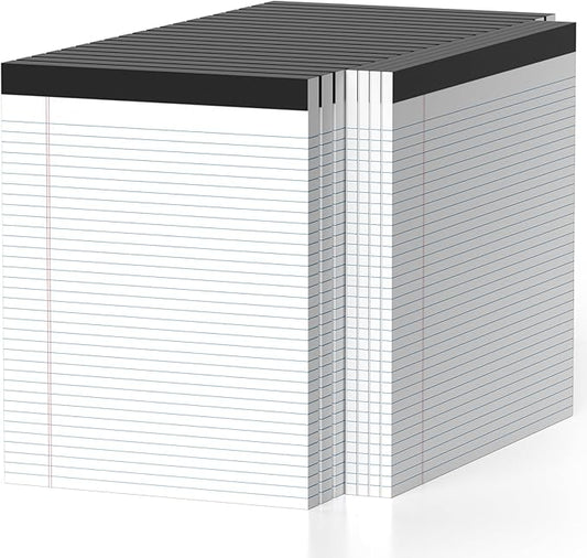 24 Pack Legal Pads 8.5 x 11 College Ruled Note Pads 8.5 x 11 Notepads 8.5 x 11 Micro Perforated Writing Pads 8.5 x 11 Pads of Paper Lined White Paper, 50 Sheets per Notepad for Home, Office, School