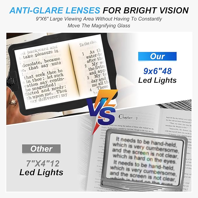 10X Magnifying Glass, with Light and Stand, 3 Light Modes Rechargeable Floor Magnifying,Suitable for Reading, Sewing, Crafts, DIY, Embroidery, Close Work. Magnifiers for Seniors