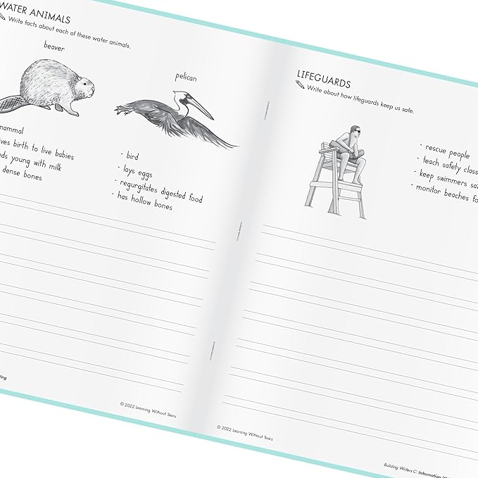 Learning Without Tears Building Writers Student Edition, Age 7+, 2nd Grade+, Handwriting Without Tears, Narrative, Information, Opinion, Fluency, School & Home, Tutor, Sensory & Motor Skills, Sensory