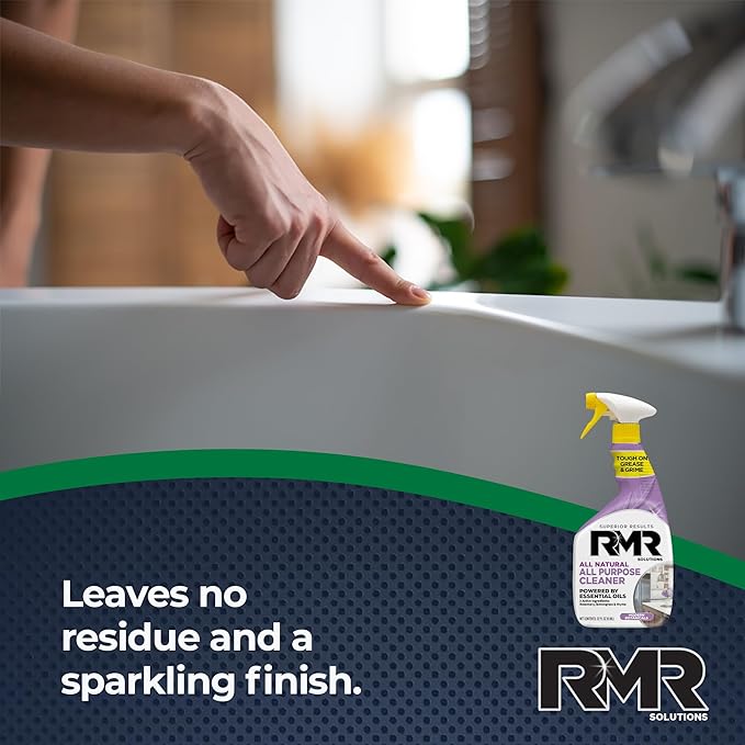 RMR All Natural All-Purpose Cleaner - Non-Toxic, Rinse-Free Multipurpose Cleaning Supplies, Biodegradable, Modern Botanical Scent, 32-Ounce Spray, 2 Pack