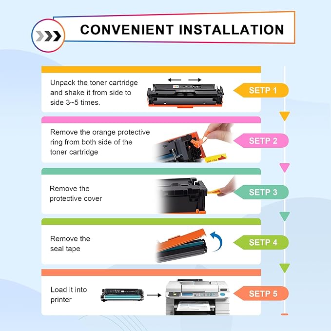 414A Black Toner Cartridges(with Chip) Compatible with 414A Toner Cartridges W2020A for Color Pro MFP M479fdw, M479fdn, M454dw, M454dn Series(2 Pack, Black)