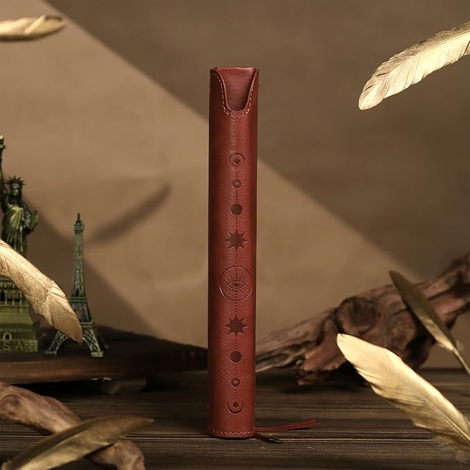 TIEFOSSI Lined Journal Notebook for Women Men, Leather Journal with Pen, A5 Evil Eye Hardcover Notebook for Work, Journaling, Travel & School, 100 GSM Thick Paper, 320 Numbered Pages, 6.2 x 8.3 in