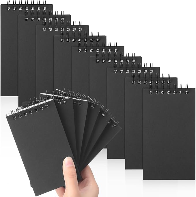 Tenceur 18 Pcs Pocket Notebook Bulk Small 3x5 Inch Spiral Notepads Mini Top Bound Notebook with Lined 120 Pages Ruled Memo Pads for Office College Nurse Essentials Back to School Gift