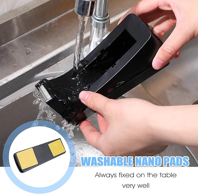 8 Pack Desktop Tape Dispenser Non Skid Base with Invisible Tape Refills Bulk Weighted Roll Dispenser for Office Home School