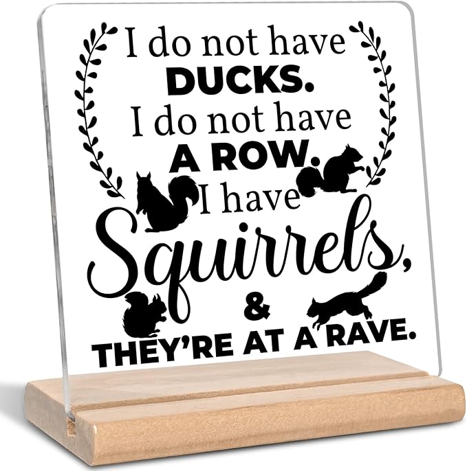 Funny Office Home Work Gifts for Coworkers, I Do Not Have Ducks Acrylic Decorative Sign, Humorous Hilarious Gifts for Employees, Boss, Friend