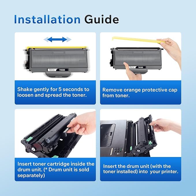 TN360 Toner Cartridge Replacement for Brother TN360 TN-360 TN330 TN-330 High Yield Toner Compatible with DCP-7040 DCP-7030 MFC-7840W HL-2140 MFC-7340 MFC-7440N HL-2170W HL-2150N Printer (2 Black)