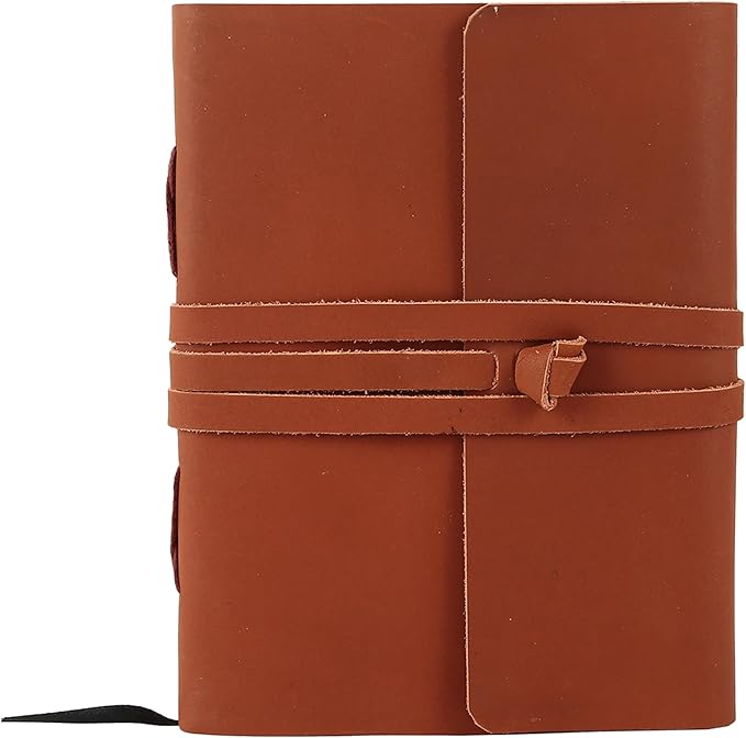 Handmade Leather Journal | Writing Notebook Diary | Bound Daily Notepad For Men & Women Unlined Paper Medium, Writing Pad for Artist, Sketch