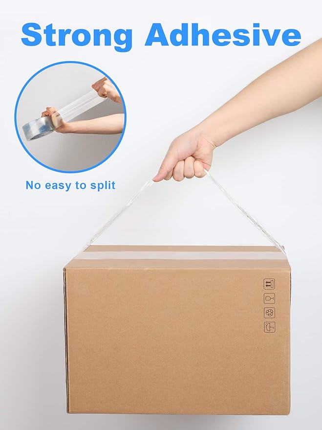 JARLINK Clearer Packing Tape 12 Rolls, Heavy Duty Packaging Tape for Shipping Packaging Moving Sealing, 2.8mil Thicker, 1.88 inches Wide, 60 Yards Per Roll, 720 Total Yards