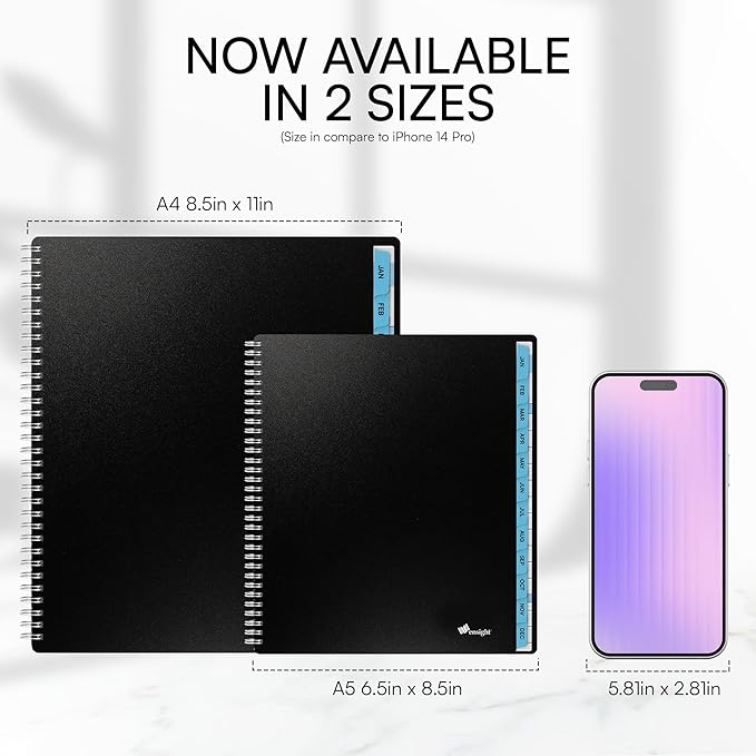 Ensight 2026 Appointment Book and Planner 8.5" x 11" Large Hourly Weekly Daily Schedule Book with Tabs, 30 Minute Time Slots, Blue Calendar Organizer Jan 2026–Dec 2026 Appointment Planner - Blue