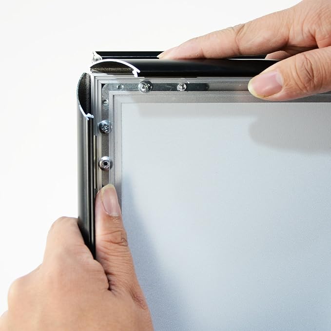 T-SIGN Sidewalk Sign for Indoor & Outdoor Sign - Open Aluminum A Frame Sign Poster Board 24x36 Inches, White Dry Erase Surface - Heavy Duty Double Sided Sandwich Board, Street Advertising Sign Board