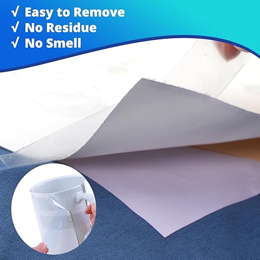 HTVRONT Heat Tape for Sublimation, 4 Rolls 10mm x33m 108ft Heat Resistant Tape for Heat Press, Heat Transfer Tape Thermal Tape for Electronics & Heat Vinyl Press Tape No Residue(Blue)