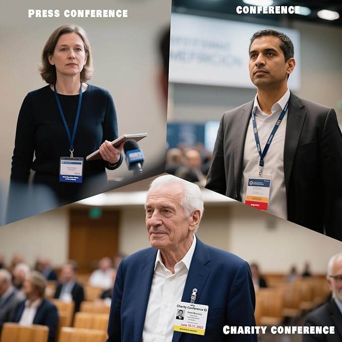 Custom 4" Badge Ribbons with Adhesive for Nametags - Personalized Add Your Logo Text and Choose Your Ribbon Colors,Suitable for Host, Award Winner,Speakers, Parliamentarians, Journalists,Teacher,