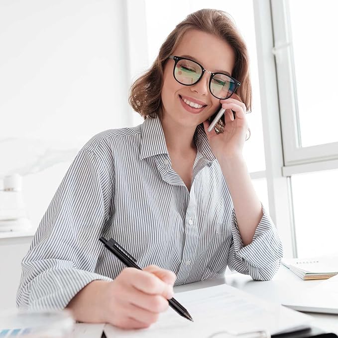 Black Gel Pens Bulk, Fine Point Smooth Writing No Smudge, 0.7mm Ink, Retractable Rollerball, Server, Office Lapiceros (60 Pack)