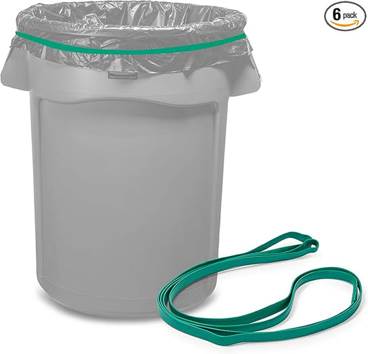 Tasker Rubber Bands for 55 Gallon Trash Cans, (Value - 6 Pieces)