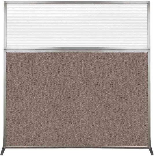 Versare Hush Screen Portable Room Divider | Workstation Wall Divider | Freestanding Privacy Hush Panels | Clear Fluted Windows | Fabric Office Divider Screen | Great for Room Separation