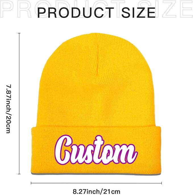 Custom Beanie with Photo Text Logo Design Your Own Personalized Knitted Hats Customized Beanie Custom Hats for Men Women