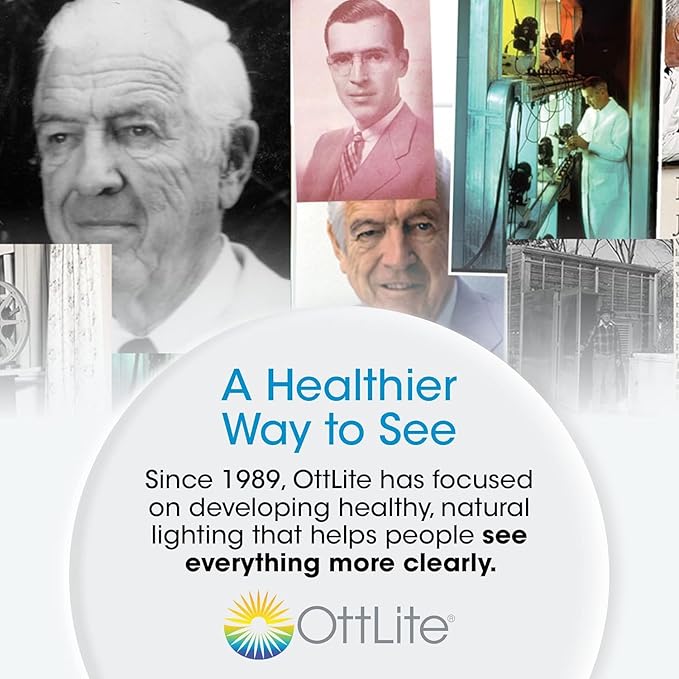 Ottlite LED Desk Lamp with Multi-Device Charging Station, White