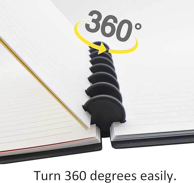 100pcs Discbound Notebook Discs DIY Planner Accessoriesfits for Tul,Levenger,Arc,Happy Planner,Talia(Black,1.26 inch/32mm)