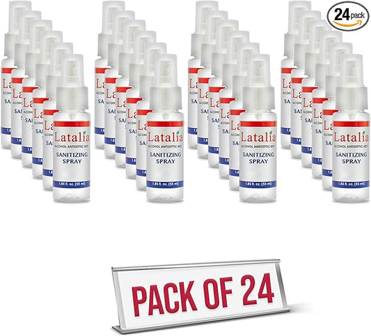 Hand Sanitizer Spray - Pack of 24 Unscented Spray Hand Sanitizer for Hands (1.85 fl. oz & 55 ml)