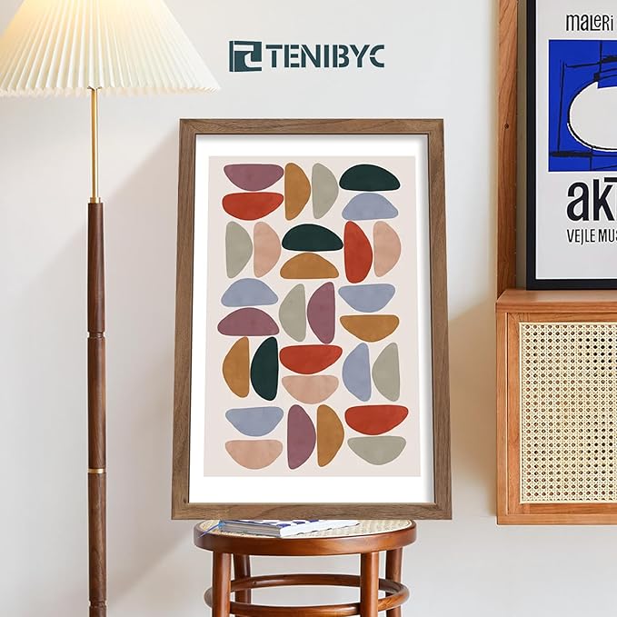 20x30 Poster Frame 4 Pack - Walnut, Brown Wood Picture Frame, Dissplay Photos, Posters and Puzzles, Horizontal or Vertical Wall Hanging