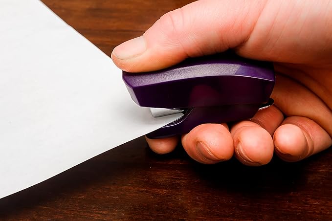 Aria Premium Back to School Mini Stapler Set of 4 - with Built-in Staple Removers, 2000 Standard Staples Included - for Office, School,Travel, Blue, Pink, Purple, Green,