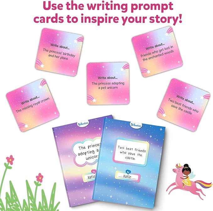 Skillmatics Storybook Art Kit - Create Fairytale Stories, DIY Craft & Writing Kit with 300+ Stickers, Scrapbooking & Journal Activity, Christmas Gifts for Kids Ages 5, 6, 7, 8, 9, 10