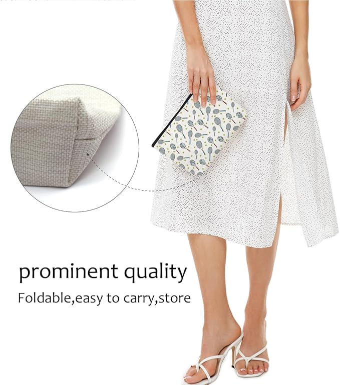 Cute Tennis Makeup Bag Tennis Gifts Tennis Accessories Tennis Lovers Travel Accessories Bag Mothers Day Birthday Inspirational Retirement Gifts for Women Friends Coach Tennis Player Sports Mom BFF