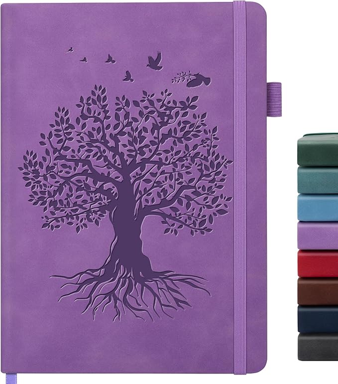 Lined Journal Notebook for Women Men, B5 Hardcover Leather Journals for Writing, 200 Pages Thick Paper, Daily Journal Notebook for Work, School, Note Taking, Business, Travel, College Ruled