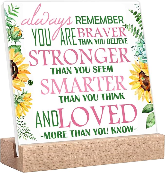 Inspirational Gifts For Women Office Desk Decor Motivational Quotes Signs You Are Loved Sign Positive Quote Plaque Encouragement Gifts For Women Work New Job Inspiration Gift For Friend