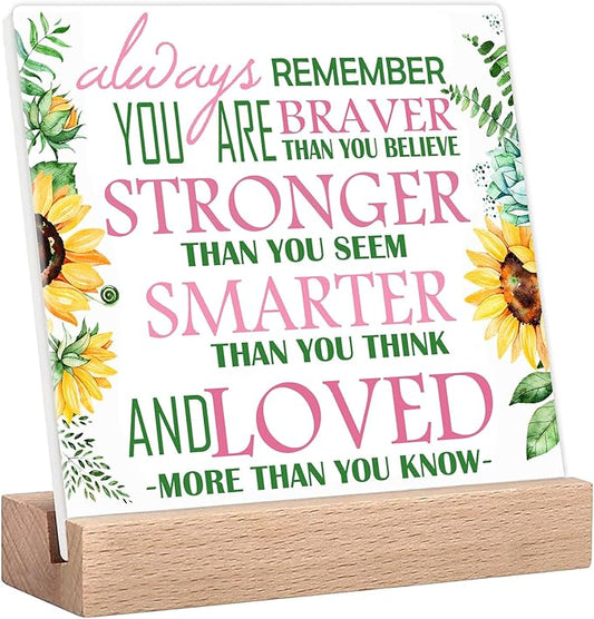 Inspirational Gifts For Women Office Desk Decor Motivational Quotes Signs You Are Loved Sign Positive Quote Plaque Encouragement Gifts For Women Work New Job Inspiration Gift For Friend