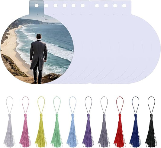 Sublimation Bookmarks Blank 20 PCS 4 Inch Aluminum Metal 1MM Thicnkness Bookmark for Double-Side Heat Transfer