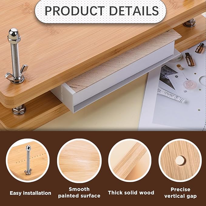 Book Binding Kits Wooden Book Press 11.8x7.56 inch Large Bookbinding Press Portable Binding Press for Binding Machine Bookbinding Supplies for DIY Bookbinding Easy Assemble