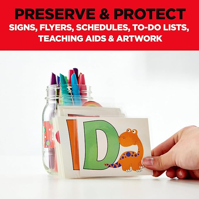 Scotch Thermal Laminating Pouches, 200 Count, Clear, 3 mil., Ideal Office or School Supplies, Fits Letter Sized Paper (8.9 in. × 11.4 in.)