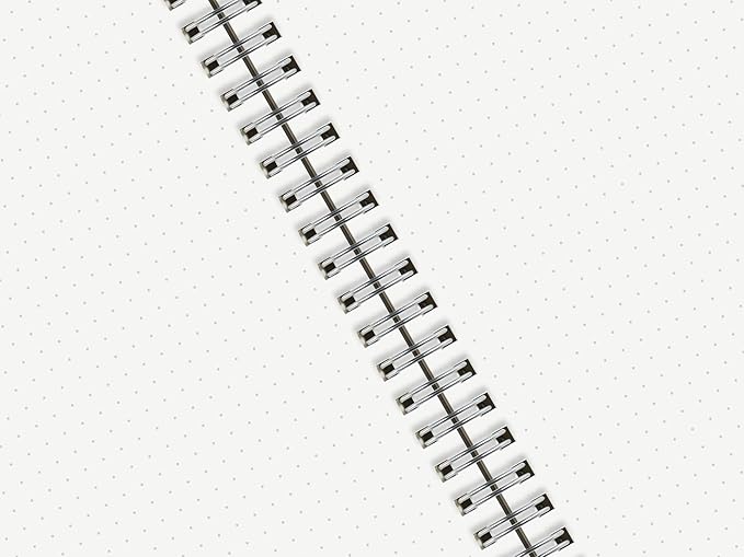 Large Dot Grid Spiral Notebook, 8.5" x 11", Premium 100gsm Ivory White Paper, Sturdy See-Through Cover, 128 Dotted Pages per Notebook(2 Pack) for Home, School, Office, Artist Writing/Drawing