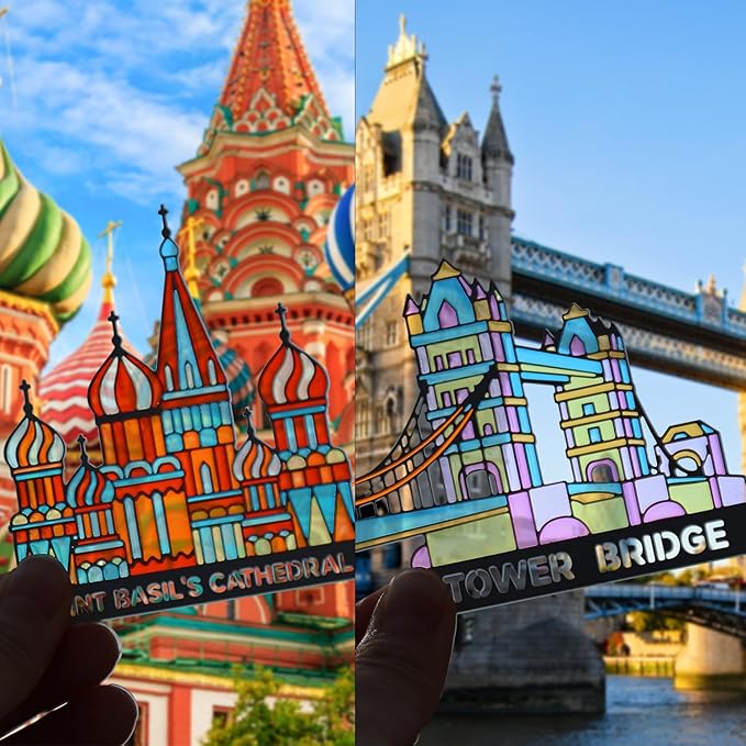 2 Pieces Metal Bookmarks with Transparent Design, Cute Book Marks for Readers, Aesthetic Book Markers for Kids, Teens, Teachers, Students, Book Accessories Gifts for Book Lovers, Reading Women and Men