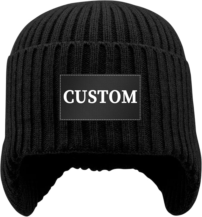 Custom Beanie for Men Women Bulk Custom Winter Hat Beanies with Logo Text Image Personalized Knit Hats Gifts for Business