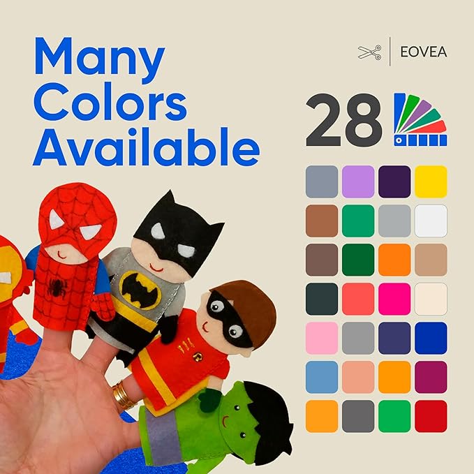 EOVEA | Acrylic Felt Fabric by The Yard - Non-Stiff, Soft Material - 72" Wide - 1.6mm Thick Felt Sheets for DIY Crafts, Sewing, Upholstery, Cushion, Padding(Royal Blue, Half Yard)