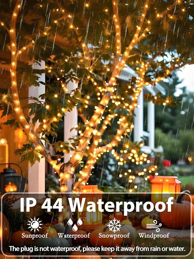 1000 LED Christmas Lights Outdoor Indoor, Super Long 330 FT Green Wire Plug In String Lights with Memory & Timer & 8 Modes, Waterproof Fairy Light for Tree Party Garden Patio Xmas Decor, Warm White