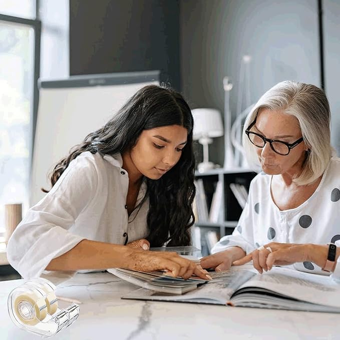 KIDMEN Invisible Tape,Writeable Tape，Repairable Tape for Office, Home, School，5 Dispensered Rolls, 0.7 x 1000 Inch