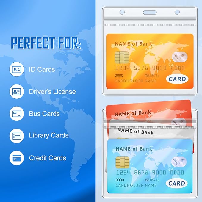 Eaasty 400 Pack Neck Hang Badge Holder with Labels, Clear Hanging Lanyard Style Name Badges Waterproof Name Tag Holders with Lanyard for Meeting Seminar Show Event and Conference